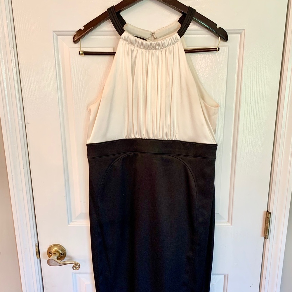 Cream & Black Dress